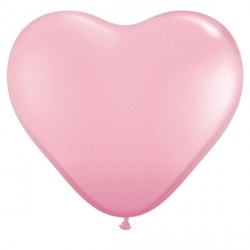 PINK HEART 6" STANDARD (100CT)