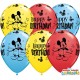 MICKEY MOUSE BIRTHDAY 11" RED, YELLOW & PALE BLUE (25CT)
