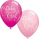 BABY GIRL STARS 11" PINK & WILD BERRY (25CT)