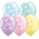 BABY SHOWER MOON & STARS 11" PASTEL ASSORTED (25CT)