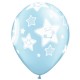 BABY MOON & STARS 11" PEARL LIGHT BLUE (25CT)