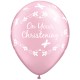 CHRISTENING BUTTERFLIES 11" PEARL PINK (25CT) YHH