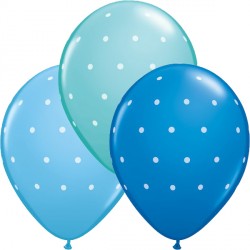 SMALL POLKA DOTS 11" DARK BLUE, PALE BLUE & CARIBBEAN BLUE (25CT)