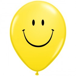 SMILE FACE 11" YELLOW (25CT)