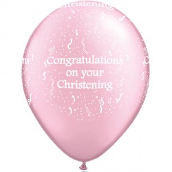 CHRISTENING-A-ROUND 11" PEARL PINK (50CT)