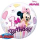 MINNIE MOUSE 1ST BIRTHDAY 22" SINGLE BUBBLE