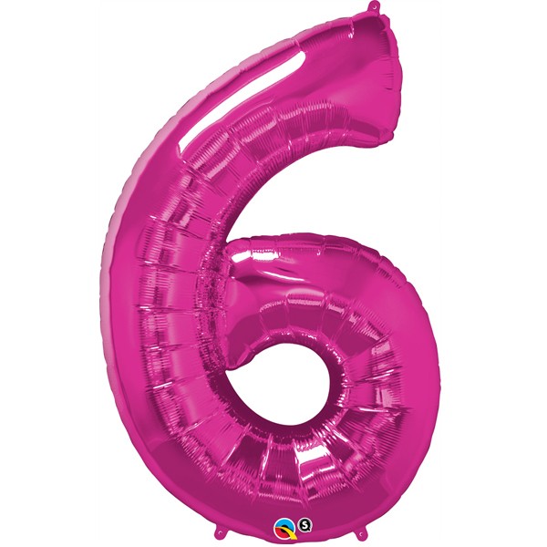 Qualatex Giant Magenta Pink Number 2 Foil Balloon 