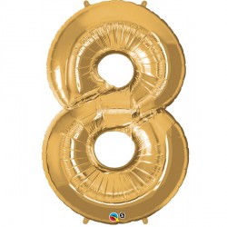 GOLD NUMBER 8 SHAPE GROUP D 42" PKT YCJ