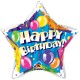BIRTHDAY! SPARKLING BALLOONS STAR 20" PKT