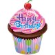 FROSTED CUPCAKE BIRTHDAY 35" SHAPE GROUP B PKT  (LIMITED STOCK)