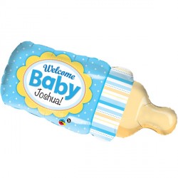WELCOME BABY BOTTLE BLUE 39" SHAPE GROUP B PKT