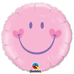 SWEET SMILE FACE PINK 18" PKT IF (LIMITED STOCK)