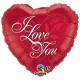 I LOVE YOU RED ROSE 18" PKT