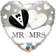 MR. & MRS. WEDDING 18" PKT