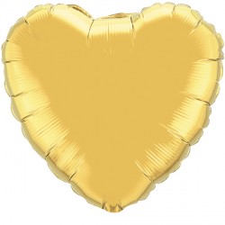 GOLD HEART 4" FLAT Q