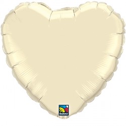 PEARL IVORY HEART 18" FLAT Q