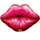 BIG RED KISSEY LIPS 14" MINI SHAPE FLAT JW