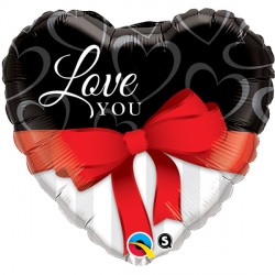 LOVE YOU RED RIBBONS 18" PKT