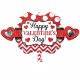 HAPPY VALENTINE'S DAY HEART MARQUEE SHAPE P35 PKT