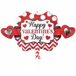 HAPPY VALENTINE'S DAY HEART MARQUEE SHAPE P35 PKT