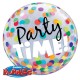 PARTY TIME! COLOURFUL DOTS 22" SINGLE BUBBLE