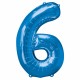 BLUE NUMBER 6 SHAPE SALE 