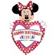 MINNIE MOUSE BIRTHDAY PERSONALISED SHAPE P40 PKT
