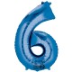 BLUE NUMBER 6 SHAPE P50 PKT (22" x 34")