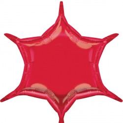 RED 6 POINT STAR D32 FLAT (3CT)