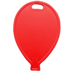 RED BALLOON SHAPE PLASTIC WEIGHT 100CT