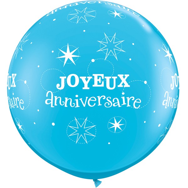 Qualatex Joyeux Anniversaire Sparkle Robins Egg Bleu Geant 3ft Ballons X 2 Ebay