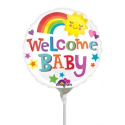 WELCOME BABY RAINBOW 9" A15 FLAT