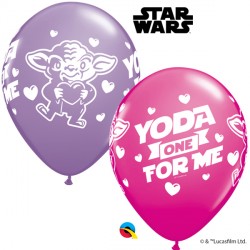 STAR WARS YODA ONE FOR ME 11" WILD BERRY & SPRING LILAC (25CT)