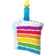 RAINBOW CAKE & CANDLES 42" SHAPE GROUP C PKT