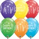 BIRTHDAY CANDLES & STARBURSTS 11" RAINBOW ASSORTED (25CT)