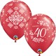40TH ANNIVERSARY DAMASK 11" PEARL RUBY RED (25CT) YHH