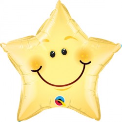 SMILEY FACE STAR 20" PKT  (LIMITED STOCK)