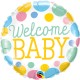 WELCOME BABY DOTS 18" PKT