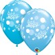 BABY BOY BLUE DOTS-A-ROUND 11" PALE BLUE & ROBIN'S EGG (25CT)