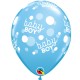 BABY BOY BLUE DOTS-A-ROUND 11" PALE BLUE & ROBIN'S EGG (25CT) YGX
