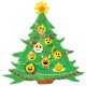 EMOTICON CHRISTMAS TREE SHAPE P30 PKT