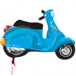 MOTOR SCOOTER BLUE STREET TREAT SHAPE FLAT (24" x 24") (1CT)