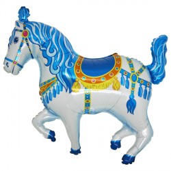 CIRCUS HORSE BLUE GRABO SHAPE FLAT