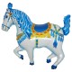 CIRCUS HORSE BLUE VENDOR SHAPE FLAT