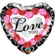 RED ROSE FRAME LOVE YOU 18" PKT