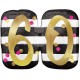 PINK & GOLD 60 BIRTHDAY SHAPE P40 PKT (25" x 20")