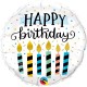 CANDLES & DOTS BIRTHDAY  18" PKT