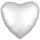 WHITE SATIN LUXE HEART STANDARD S15 FLAT A
