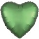 EMERALD SATIN LUXE HEART STANDARD S15 FLAT A