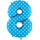 POIS TURQUOISE NUMBER 8 SHAPE 40" PKT